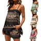 thumbnail image 4 of SAYOO , conjunto de 2 uds de verano bohemio para mujer, Tops sin mangas con flecos, conjunto de pantalones cortos elásticos y holgados, ropa informal Vintage de vacaciones SAYOO artístico, 4 of 5