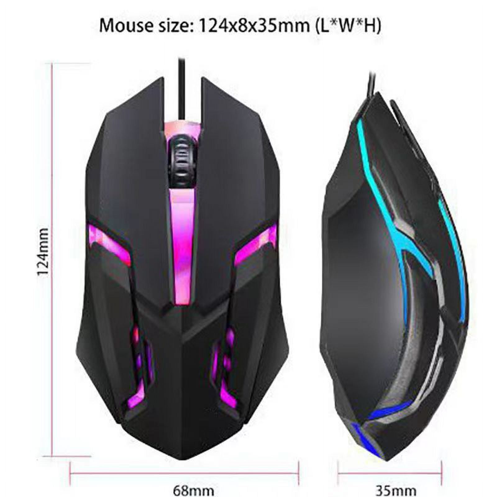 Computer mouse, wired USB interface, light-sensitive ergonomics, suitable for office notebook gaming mouse, black