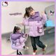 thumbnail image 1 of Abrigos de invierno Kuromi Sanrioed Anime Y2K para niñas y niños, chaqueta de moda morada, abrigo de plumas, ropa Kawaii, ropa para niños, regalo de Navidad, 1 of 5