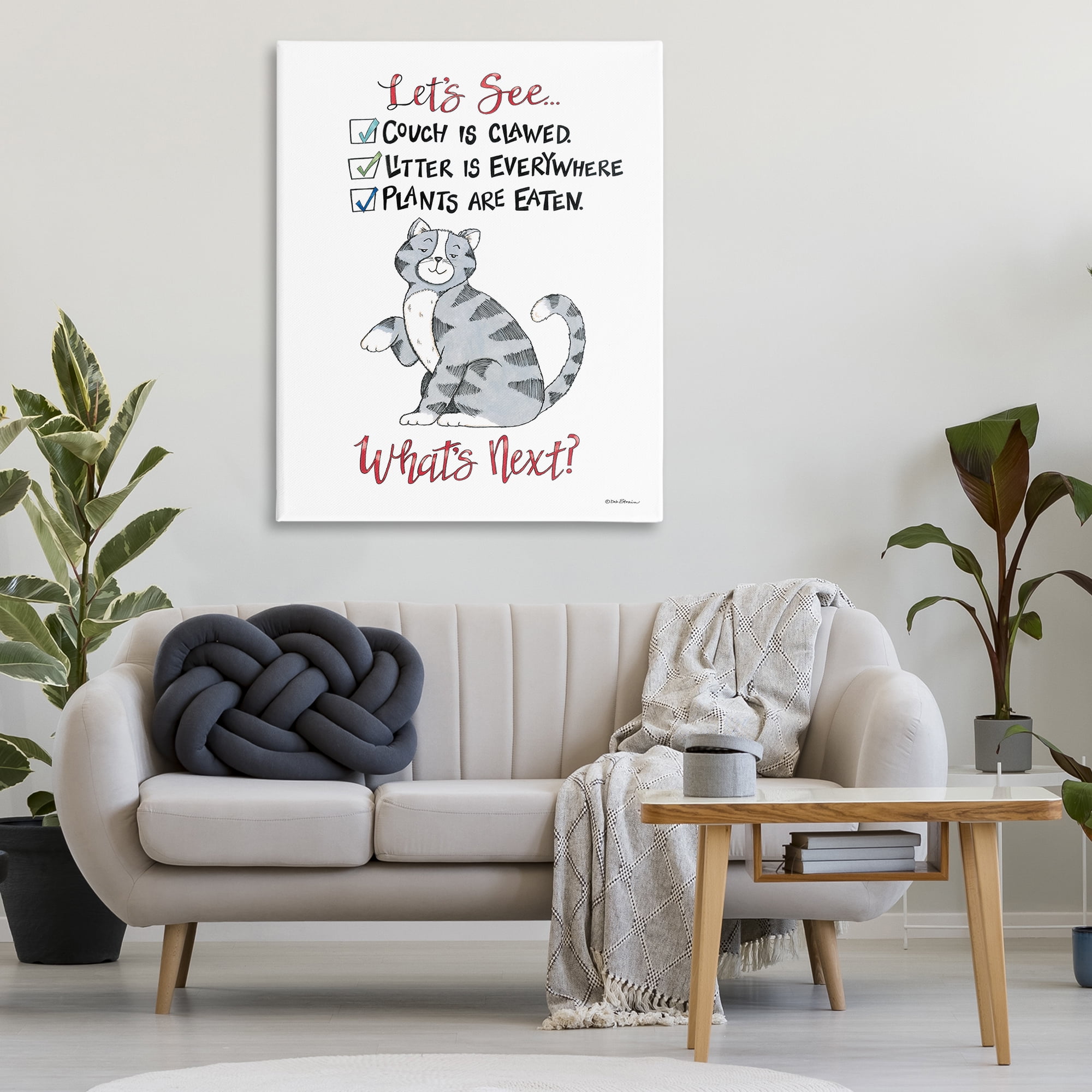 Stupell Industries Funny Troublemaker Cat Animals Painting Wrapped Canvas Art Print Wall Art, 36 x 48