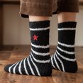 thumbnail image 4 of Mens Fuzzy Socks 5 Pairs Cozy Slipper Fluffy Socks Winter Warm Soft Cabin Stocking Comfy Sleep Fleece Socks, 4 of 7