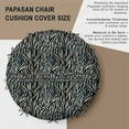 thumbnail image 3 of Vargottam Waterproof Papasan Cushion Cover - 55 Inch Round Chair Slipcover with 8 Secure Ties - Outdoor/Indoor Use - Animal Skin Design, 3 of 7