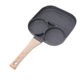 thumbnail image 1 of Sartén Para Cocinar Para El Desayuno, Mango De Madera, A Prueba De Palos, 2 Tazas Redondas, Sartén Para Huevos Fritos, Fácil Limpieza Para Estufa De Inducción, 1 of 8