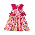 thumbnail image 3 of Rhuody Girls' Dresses Sleeveless Bowknot Casual Floral Dress Dance Party Dresses Classic Clothing, 3 of 8