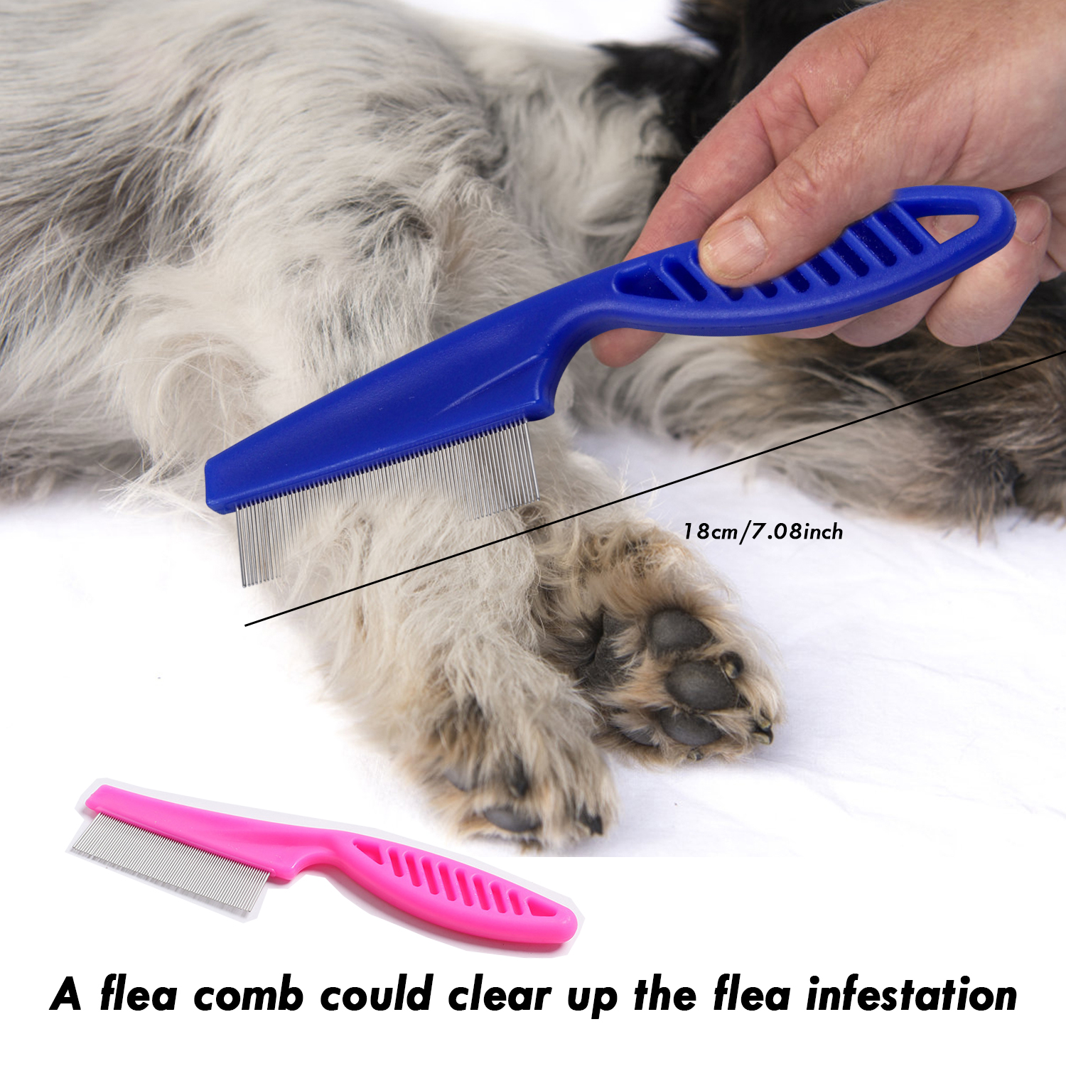 Hoolife 8-Pc Pet Grooming Brush Kit, Pink photo 7