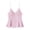 Pink, variant on Dianli Backless Pleated V‑Neck Camisole With Single Row Buttons A‑Line Mini Skirt Silhouette Slim Fit Sleeveless Top Flattering Cutout Back For Night Out And Summer Events Black M