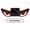 red and white, variant on Solar Car Evil Eye LED Warning Light Car Window Decorative Ambient Light Auto Accessories
