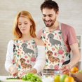 thumbnail image 3 of Dachshund and Flower Apron-Garden Aprons for Women with Pockets-Cotton Linen Waterproof Kitchen Cooking Gardening Aprons Adjustable for Kitchen,Cooking,BBQ and Salon 33x27 Inch, 3 of 7