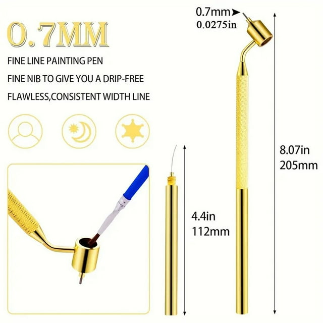 Detailing Fine Line Fluid Writer Paint Applicator Pen, Aluminum Alloy Construction Precision Touch Up Paint Perfect For Rock Chips And Scratch Repair