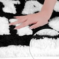 thumbnail image 3 of REGALWOVEN Cute Letter Bathroom Mat, Soft Non Slip Absorbent Bath Rug Machine Washable Black 20" x 32", 3 of 6