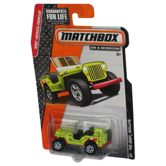 Matchbox MBX Heroic Rescue (2013) Green '43 Jeep Willys Toy #94/120