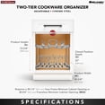 thumbnail image 6 of Rev-A-Shelf Pullout Cabinet Pot and Pan Organizer, 20.75" Width, 5CW2-2122-CR, 6 of 12