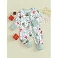 thumbnail image 4 of Newborn Girls Boys Rompers Baby Christmas Clothes Christmas Tree Zipper Long Sleeve Jumpsuits Fall Winter Clothes, 4 of 8