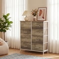 thumbnail image 4 of CONCETTA 8-Drawer Fabric Dresser Storage Chest for Bedroom, Closet, Entryway, Storage Furniture for Adults, Oak, 4 of 8