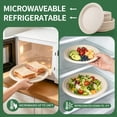thumbnail image 7 of GPED 120 Pack Compostable Paper Plates Set-60 x 9" Dinner Plates & 60 x 7" Dessert Plates, Heavy Duty Disposable Plates Made of Sugarcane Bagasse, Microwave Safe & Leak-Proof for Party, Natural Brown, 7 of 7