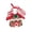 Red Roof Candy Wreath, variant on Christmas Gingerbread House Ornament, Mini House Hanging Ornament, Red Roof Candy Wreath Design for Christmas Tree, Wreath, Garland and Festive Holiday Display, 2.75 Inch