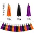 thumbnail image 3 of Floleo Halloween Decorations 15-Pack Paper Tassel Garland, Black Orange Purple Party Decor for Indoor Outdoor Halloween Party, Easy to Hang Spooky Decor, 3 of 6