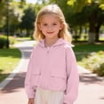 thumbnail image 2 of zuwimk Girls Athletic Zip-Up Jacket Long Sleeve Lightweight Riding Jacket with Pockets(5-6 Years,Pink), 2 of 6