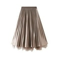thumbnail image 4 of IROINNID tail Elastic Waist Skirt For Women Mesh Skirt High Waist Irregular Beaded Ball Half Solid Color Skirt, 4 of 9