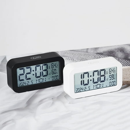 Digital Atomic Clock with Calendar and Adjustable, Temperature Gauge Weather Clock with Indoor/Outdoor Temp
