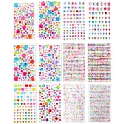 3228pcs Gems Stickers, Self Adhesive Rhinestone Jewel Stickers, Acrylic Gems DIY Craft Decorative Diamond Stickers, Assorted Shapes Jewels Rhinestones Sticker, Gem Sticker Crafts for Kids
