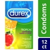 Durex Tropical Ultra Fine Flavored Lubricated Latex Condoms Variety Pack, 12 Count
