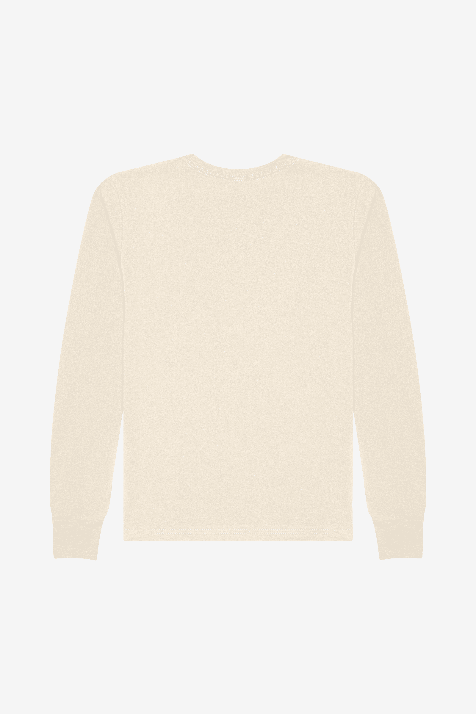 BELLA+CANVAS Adult Crew Neck Personalized Long Sleeve T-Shirt, Create your own Designs, Natural, Medium, Unisex