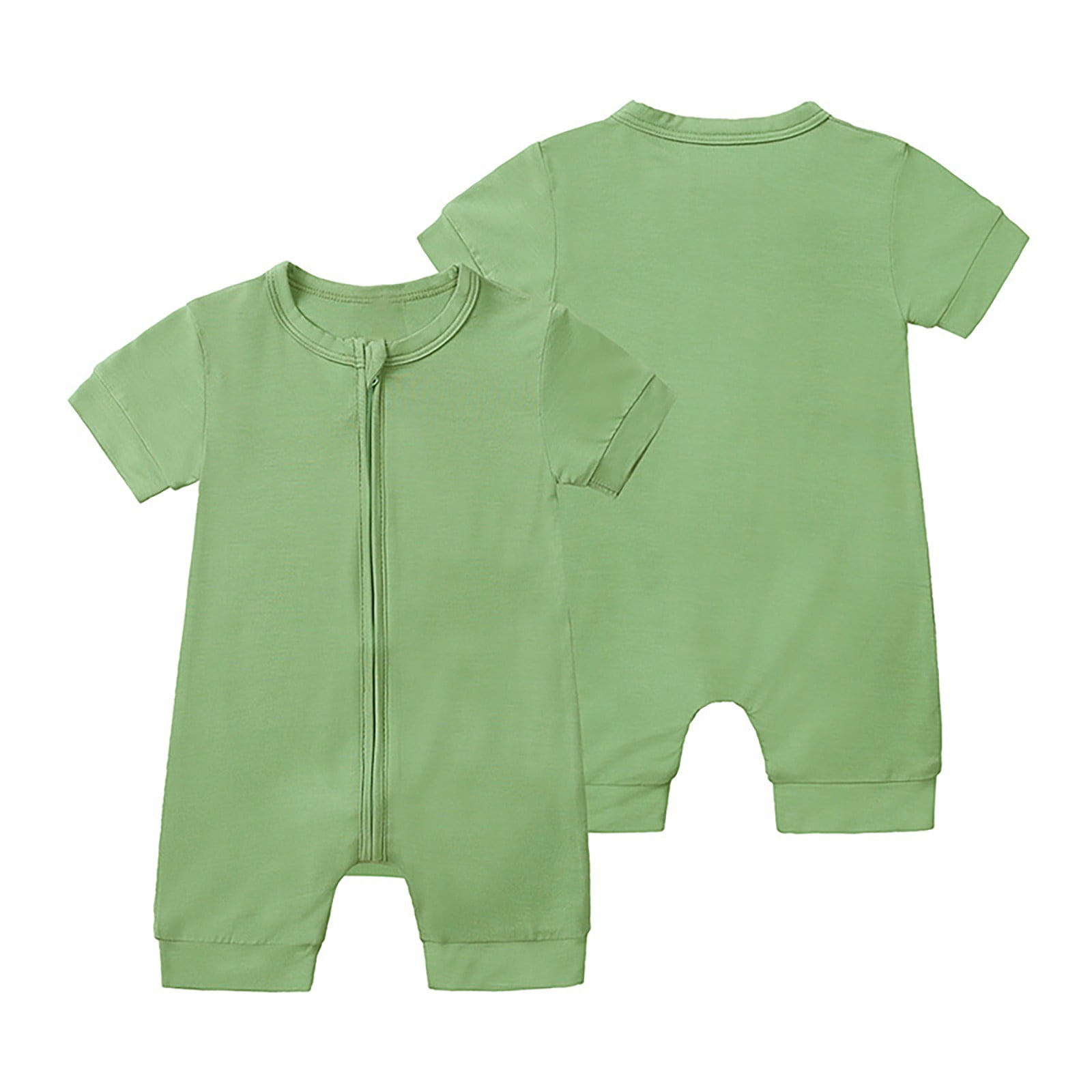 Baby Girl Romper Baby Solid Zipper Comfortable Summer