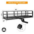 thumbnail image 2 of Hitch-Mounted Cargo Basket - 750 lbs Folding Hitch Mount Cargo Carrier for 2" Receiver, Heavy-Duty Luggage Storage for SUV, RV, Truck, and Trailer, 2 of 7