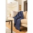 thumbnail image 2 of Fabstyles  Chenille Basket Weave Polyester Throw Blanket Lilac, 2 of 6