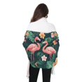 thumbnail image 4 of FORMRS Womens Scarf Winter Soft Long Big Warm Shawls Wrap Tassel Scarves, Flamingo Leaves Pattern, 4 of 9