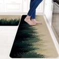 thumbnail image 4 of Farmhouse Kitchen Rugs and Mats Sets of 2,Misty Forest Nature Plant Tree Kitchen Mat for Floor, Green White Non-Slip Washable Kitchen Sink Mats Kitchen Decor Doormat+Runner Rug, 4 of 6