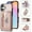 Rosegold, variant on Mantto Case for iPhone 16, Women Wallet Cover with Crossbody Adjustable Shoulder Strap, Zipper Premium PU Leather Magnetic Back Flip Card Pocket Phone Case For iPhone 16, Rosegold