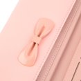 thumbnail image 3 of Women PU Leather Bowknot Button Card Coin Holder Cash Wallet Clutch Handbag, 3 of 5