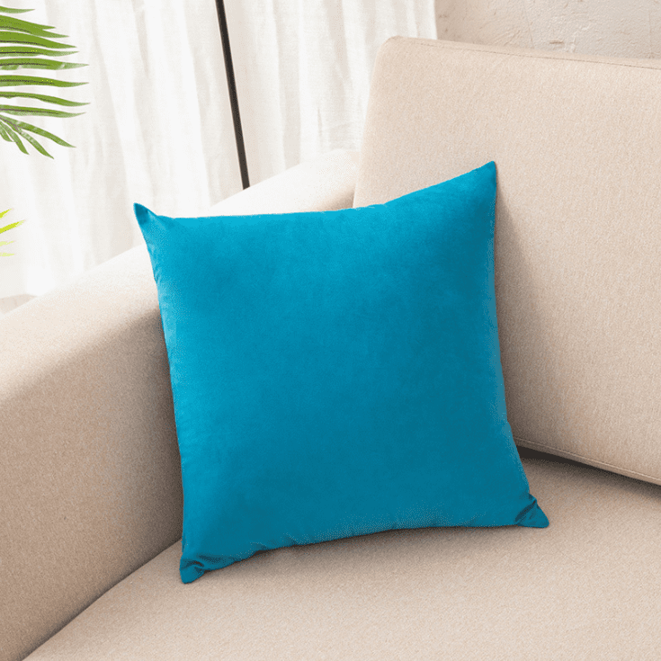 Christmas Satin Cushion Cover Sky Blue Sofa Couch Pillow Case Décor 12X12" 
