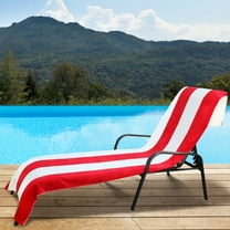 Cotton Cabana Stripe Standard Size Chaise Lounge Chair Cover