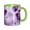 Green, variant on Pink Pattern Coffee Mug Fun Custom Ceramic Mugs 11oz Black
