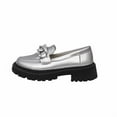 thumbnail image 2 of Miluxas Loafers for Women , Platform Chunky Loafers & Slip On Casual Shoes Silver 9.5(43), 2 of 9