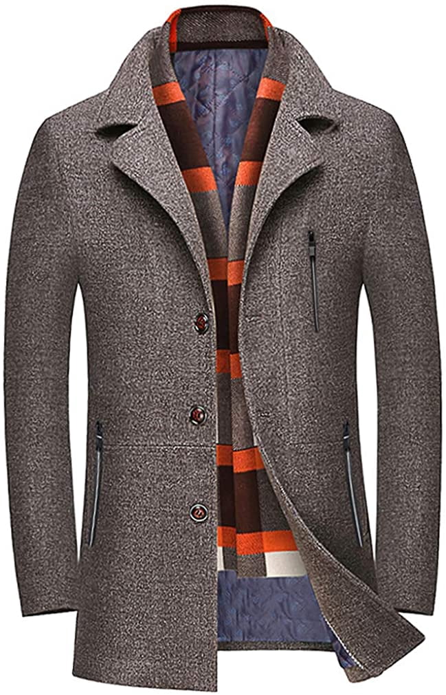slim pea coat mens