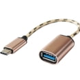 thumbnail image 2 of Braided Type-C Male to USB Female OTG Adapter Converter for Phone Tablet PC, 2 of 7