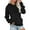 Black, variant on Women's Printed Zip Up Hooded Sweatshirt Long Sleeve Ladies Fall Fashion Coat​​