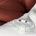 thumbnail image 6 of 2.00 Ct F-G/VS Round Lab Grown Diamond Trilogy Engagement Ring For Women Made in 14K White Gold, Size 5.5, 6 of 8