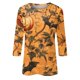 thumbnail image 4 of Camisa de cuello redondo con mangas 3/4 y temática de Halloween para mujer, con estampado de telaraña y murciélago, cómoda y elegante, 4 of 5