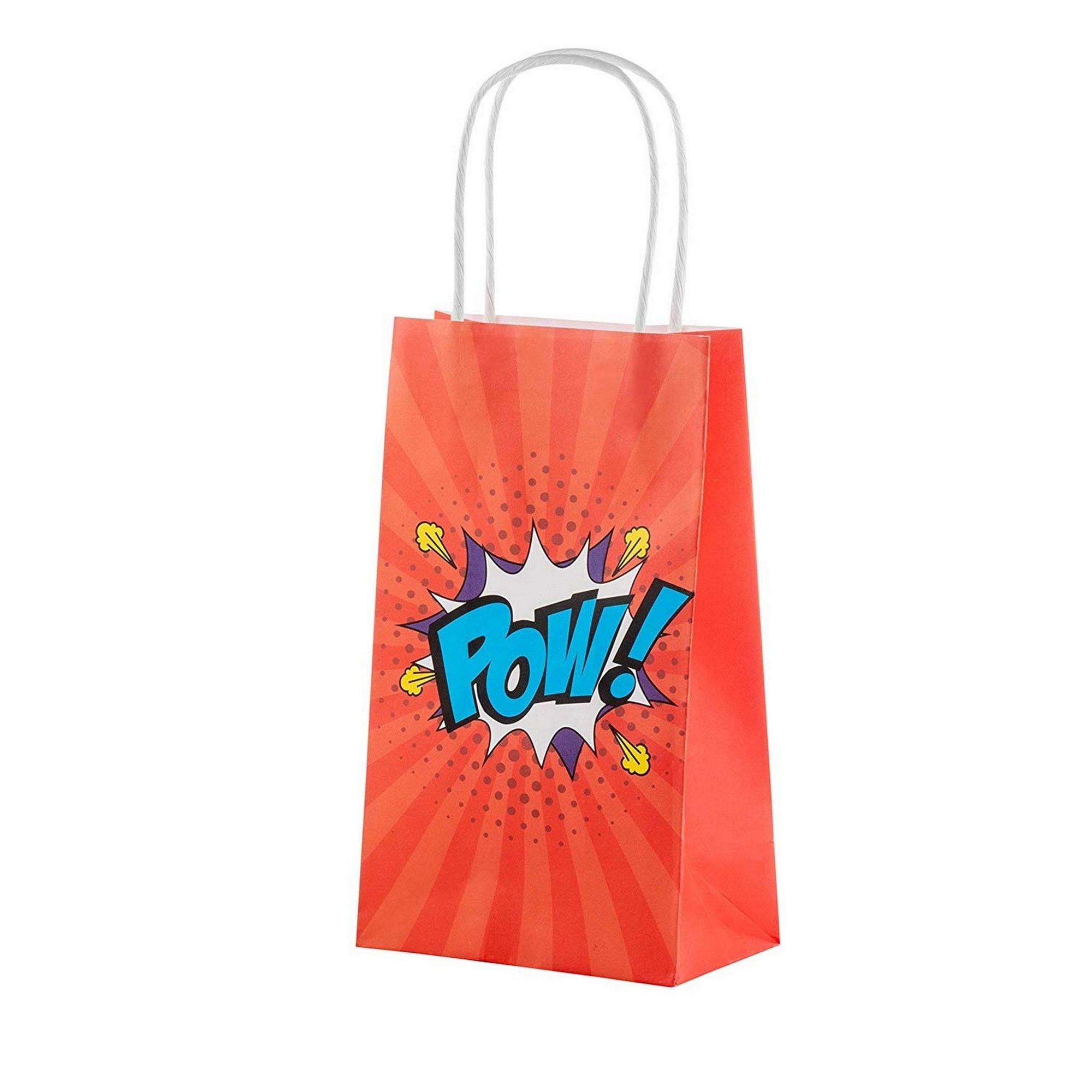 Superhero Comic Book Gift Bags 24Pack Kids Treat Bags with Handles