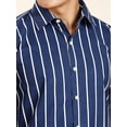 thumbnail image 2 of TryBuy Bradford Striped Men's Button-Up Shirts, Full Sleeves Casual Dress Shirt, Sizes L, 2 of 9