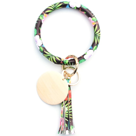 YYKihy SilKeychain Bracelet Wristlet Key Ring Silicone Beaded Bangle Cute Key Chains For Women