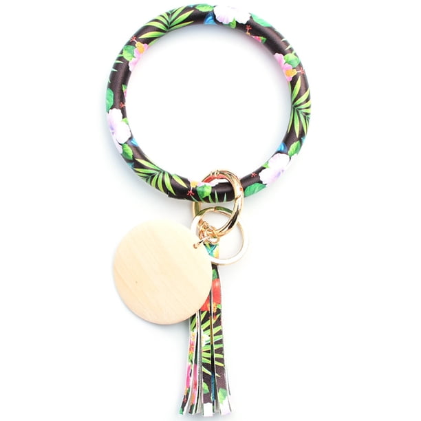 Llave para las mujeres de cuentas llavero anillo pulsera SilKeychain pulsera pulsera linda pulsera de silicona