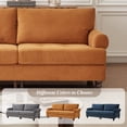 thumbnail image 5 of Me'on 81" Rolled Arm Sofa Couch with Storage, Mid Century Modern Decor Upholstered Couches for Living Room, Button Tufted Loveseat for Bedroom, Blue, 5 of 10
