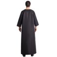 thumbnail image 2 of Robe Kaftan Longue pour Hommes Musulmans Saoudiens, Blouse, Thobe de Dubaï, Robe Noire, 2 of 3