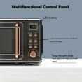 thumbnail image 6 of Costway 0.7 Cu.ft Retro Countertop Microwave Oven 700W LED Display Glass Turntable Rose Gold, 6 of 12